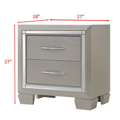 Glamour Queen Platform Storage  5PC Bedroom Set