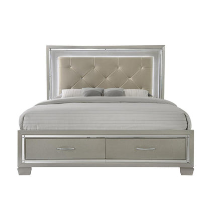 Glamour Queen Platform Storage  5PC Bedroom Set