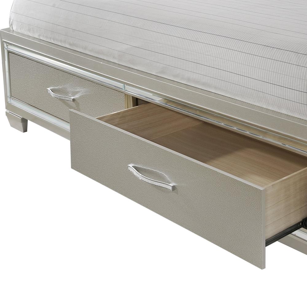 Glamour Queen Platform Storage  5PC Bedroom Set