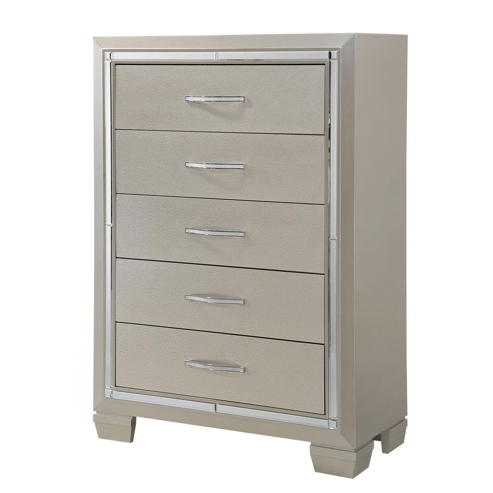 Glamour Queen Platform Storage  5PC Bedroom Set