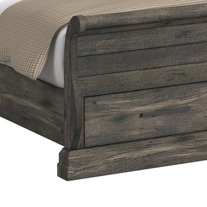 Park Ridge King Sleigh Storage 3PC Bedroom Set in Charcoal