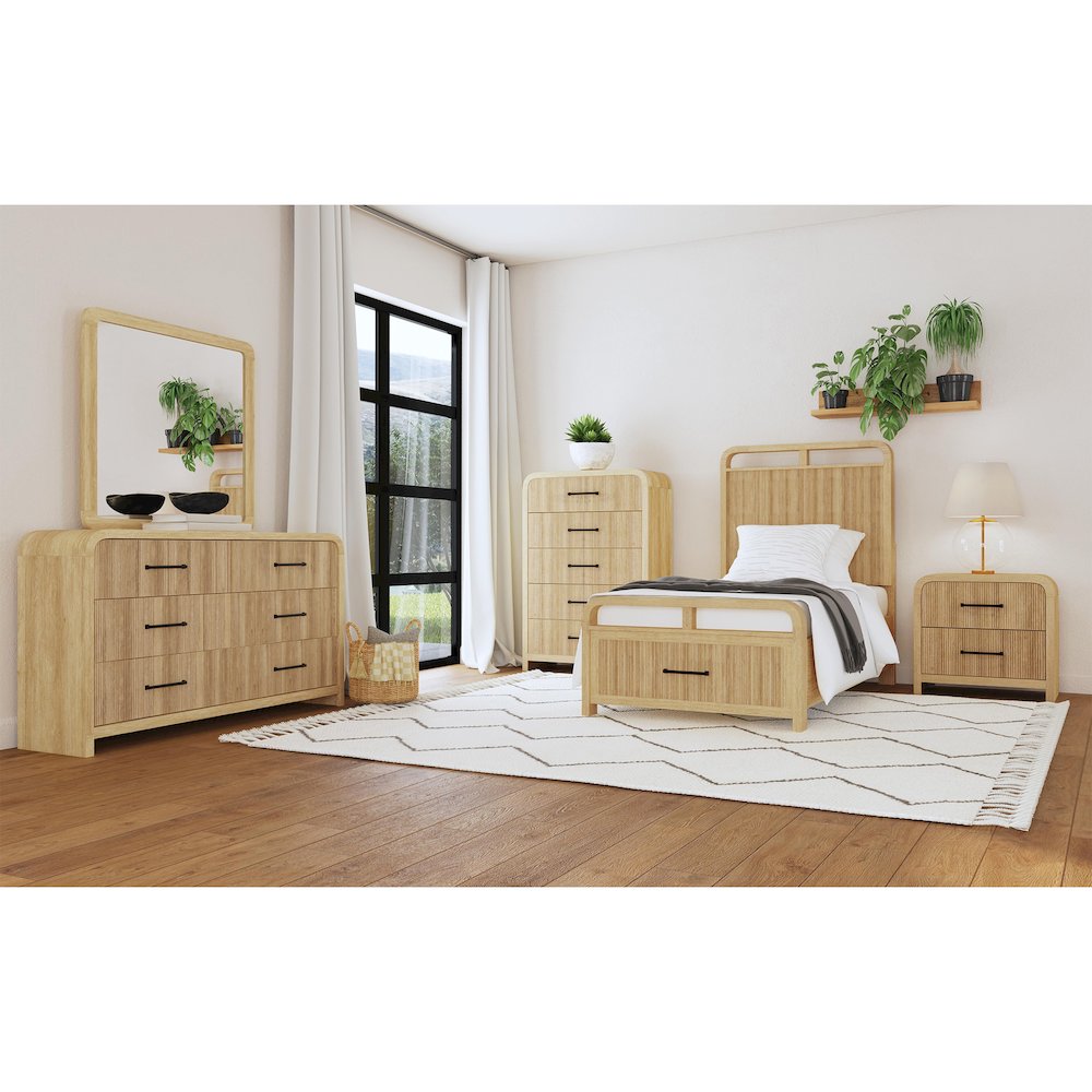 Woodridge Twin Storage 3PC Bedroom Set in Natural