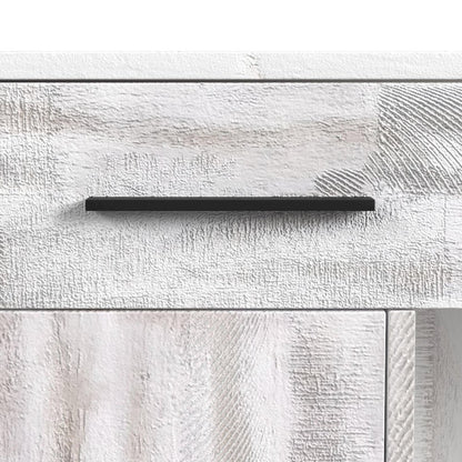 Rogen Rustic Bar Table with Ice Tray, USB and Power in Rustic White