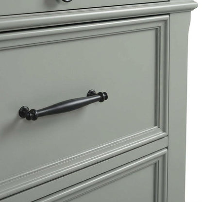 Grey Nightstand with 3 Drawers, Usb Ports, and Traditional Style