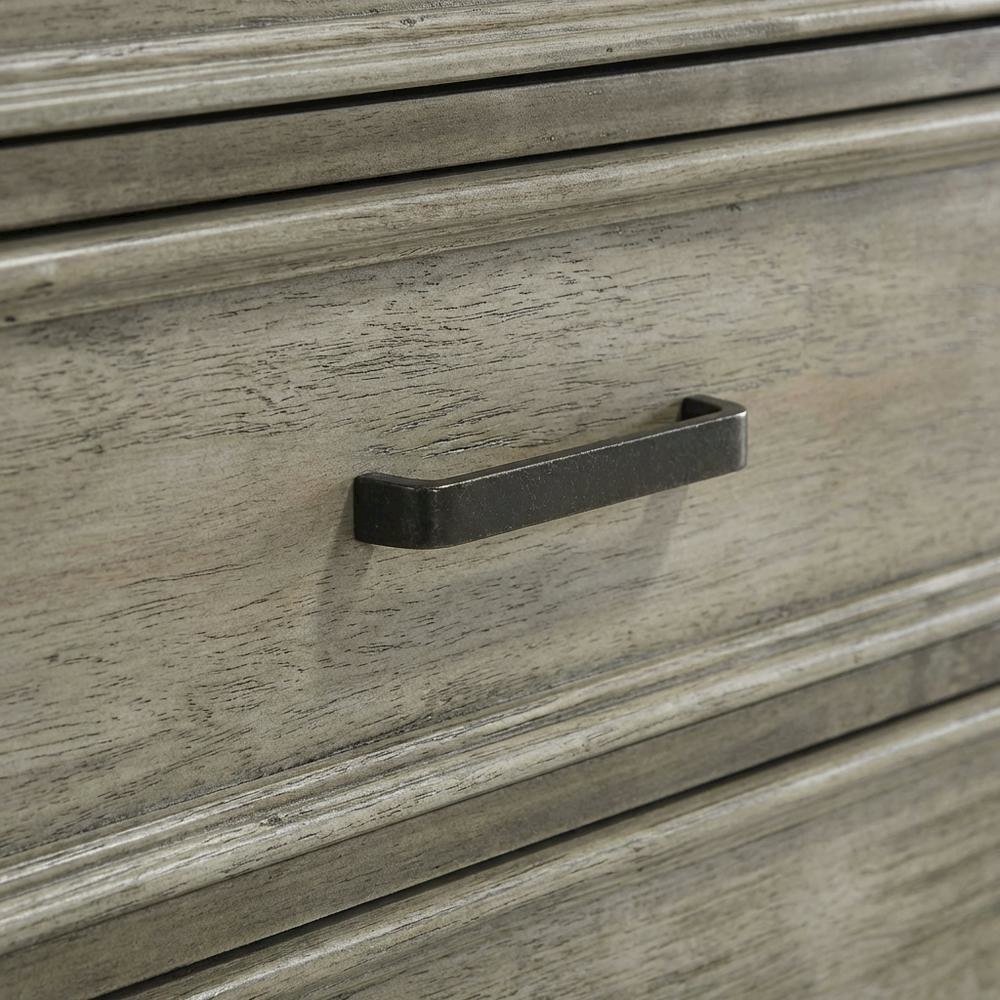 Drift Grey Nightstand with 3 Drawers and Transitional Style