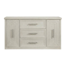 Oak Buffet Cabinet Sideboard with Storage, Credenza, Dining Room, Antique White