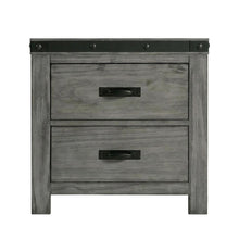 2-Drawer Nightstand with Dovetail Drawers, Transitional Bedside Table,Gray