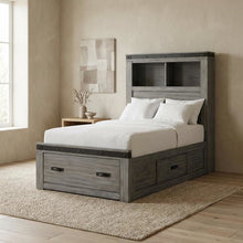 Twin Platform Storage Bed with Drawers, Transitional Youth Bed for Bedroom,Gray