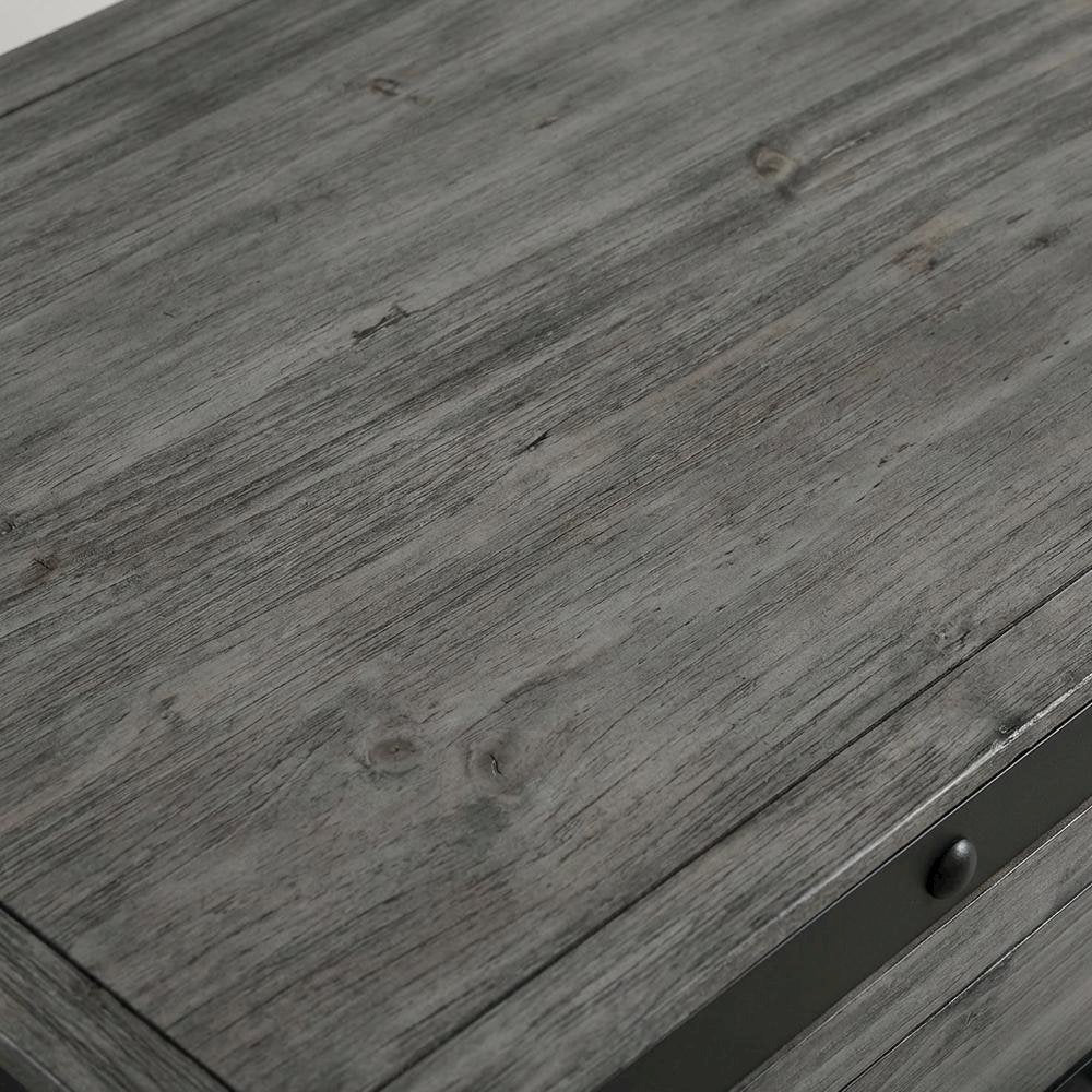 2-Drawer Nightstand with Dovetail Drawers, Transitional Bedside Table,Gray