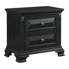 Black Nightstand with Usb Port, Traditional Style, Spacious Drawer Storage