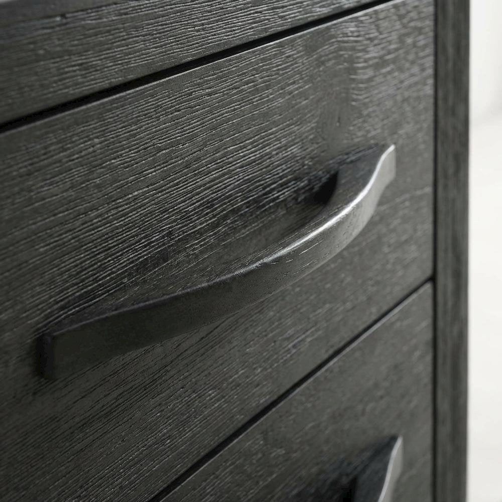Black Modern Nightstand with 2 Drawers and Sleek Finish