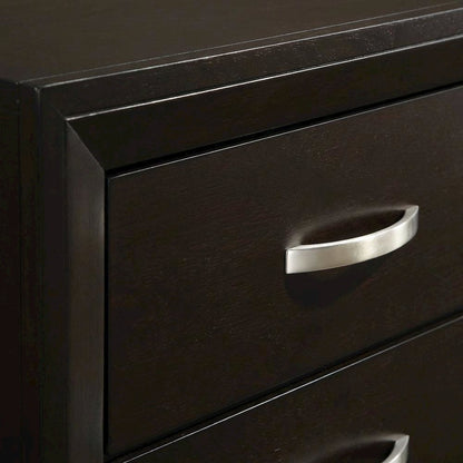 Merlot Nightstand with 2 Drawers and Modern Design