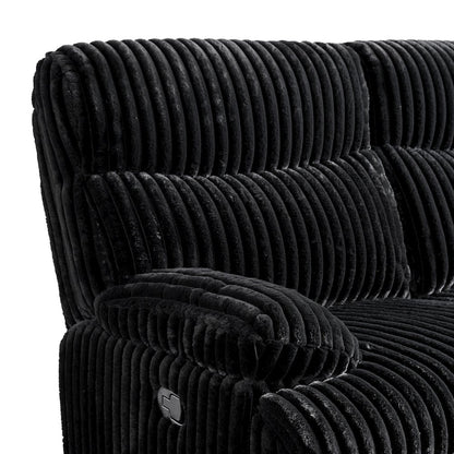 Admiral Motion Loveseat with Console in Masis Black
