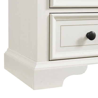 Ulysses Youth 5-Drawer Chest in Brown and White