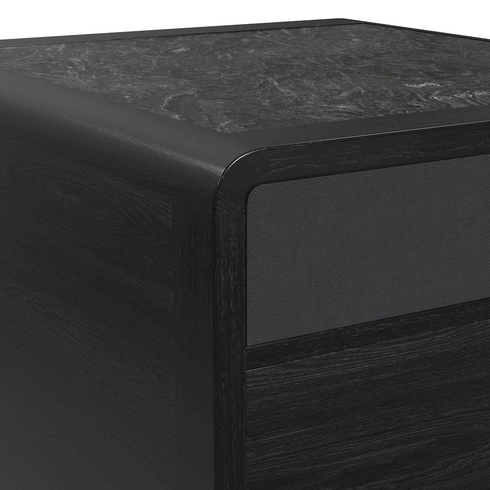 Halo Square Smart End table in Black