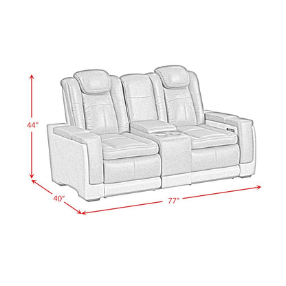 Niven 3PC Living Room Set in Rocky Grey/Brown-Sofa, Loveseat & Recliner