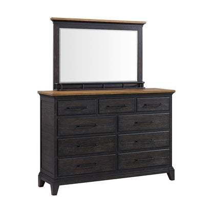 Johnshaven  Queen Storage 5PC Bedroom Set in Espresso & Brown