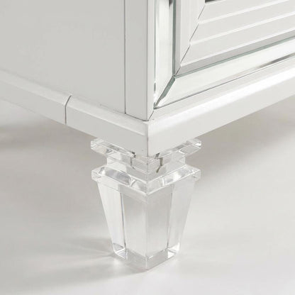 White Nightstand with Usb Port and Modern Design for Bedroom Storage