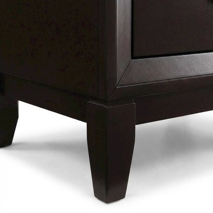 Merlot Nightstand with 2 Drawers and Modern Design