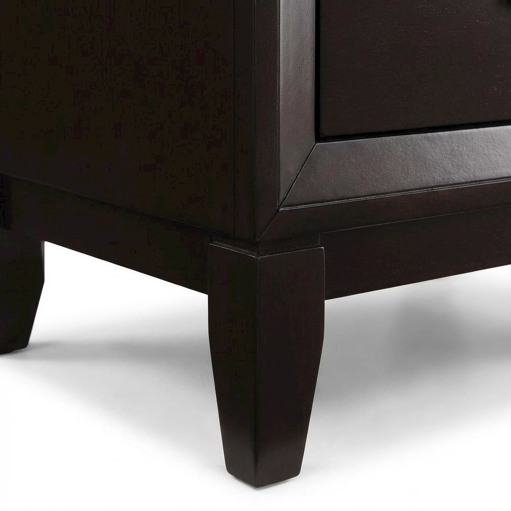 Merlot Nightstand with 2 Drawers and Modern Design