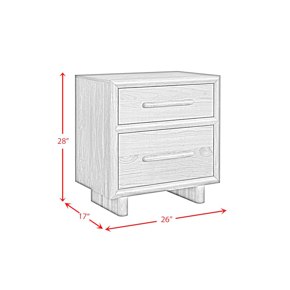 Perth Queen UPH 5PC Bedroom Set with Boucle Beige and LED in Brown