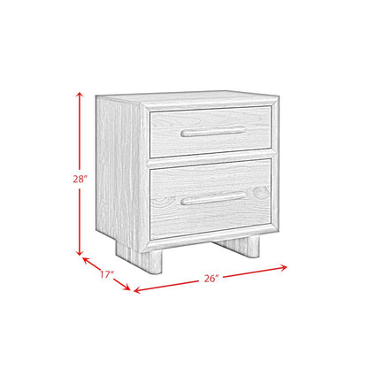 Perth Queen UPH 5PC Bedroom Set with Boucle Beige and LED in Brown