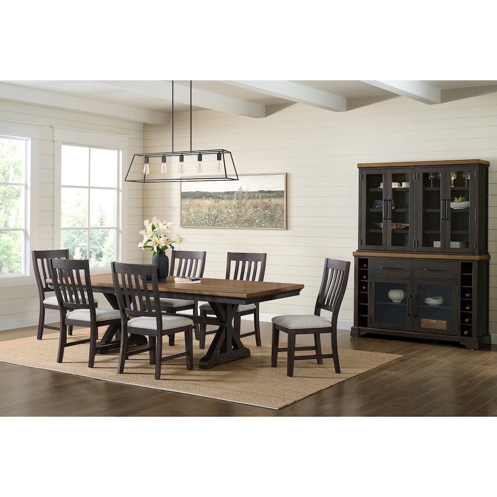 Johnshaven Dining Table with 20" Leaf in Espresso and Brown