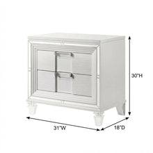 White Nightstand with Usb Port and Modern Design for Bedroom Storage