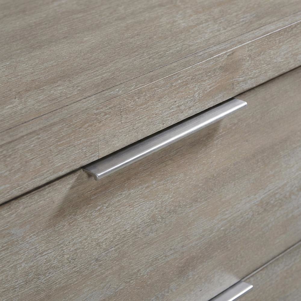 Grey 2-Drawer Nightstand with Usb Charging Port in Modern Style
