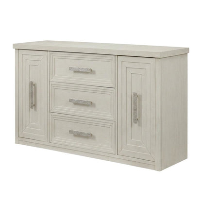 Oak Buffet Cabinet Sideboard with Storage, Credenza, Dining Room, Antique White