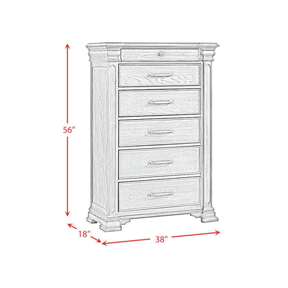 Paterson  Queen Storage 5PC Bedroom Set in Grey