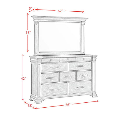 Paterson  Dresser & Mirror in Grey