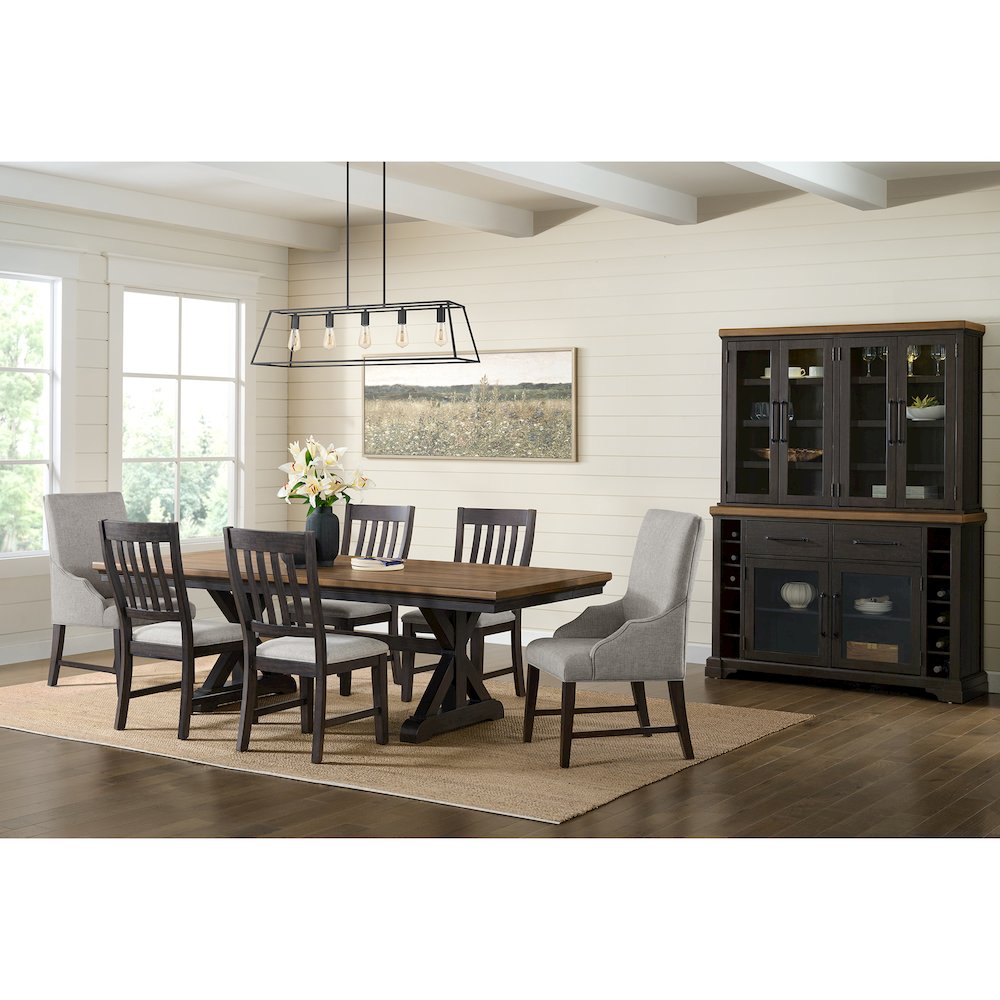 Johnshaven Dining Table with 20" Leaf in Espresso and Brown