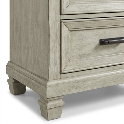 Medium Brown Nightstand with Usb and Farmhouse Style