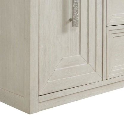 Oak Buffet Cabinet Sideboard with Storage, Credenza, Dining Room, Antique White