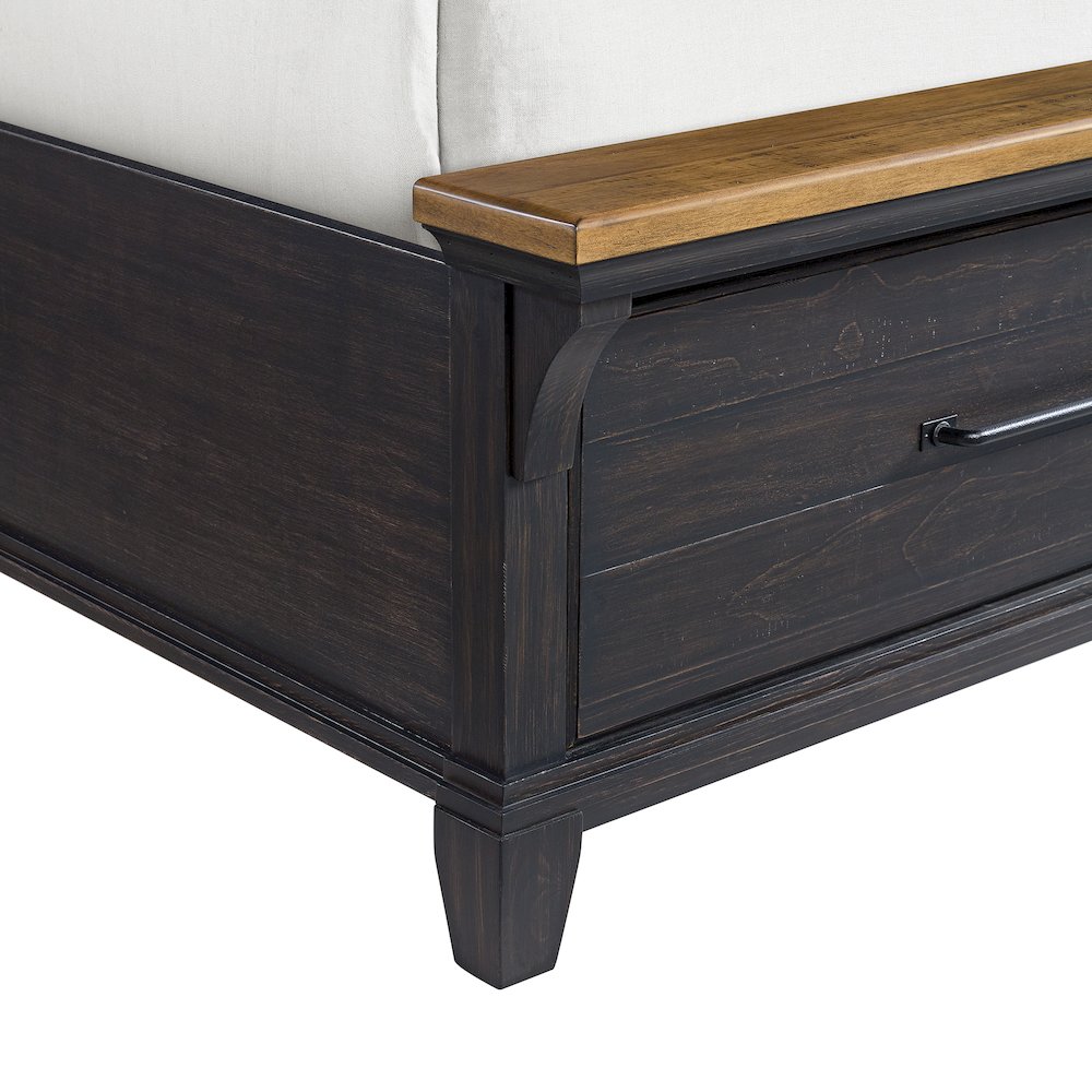 Johnshaven  Queen Storage 5PC Bedroom Set in Espresso & Brown