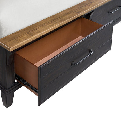 Johnshaven  Queen Storage 5PC Bedroom Set in Espresso & Brown