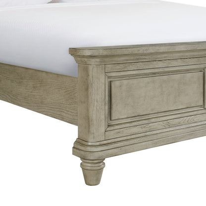 Emiko Queen Panel Bed in Light Grey