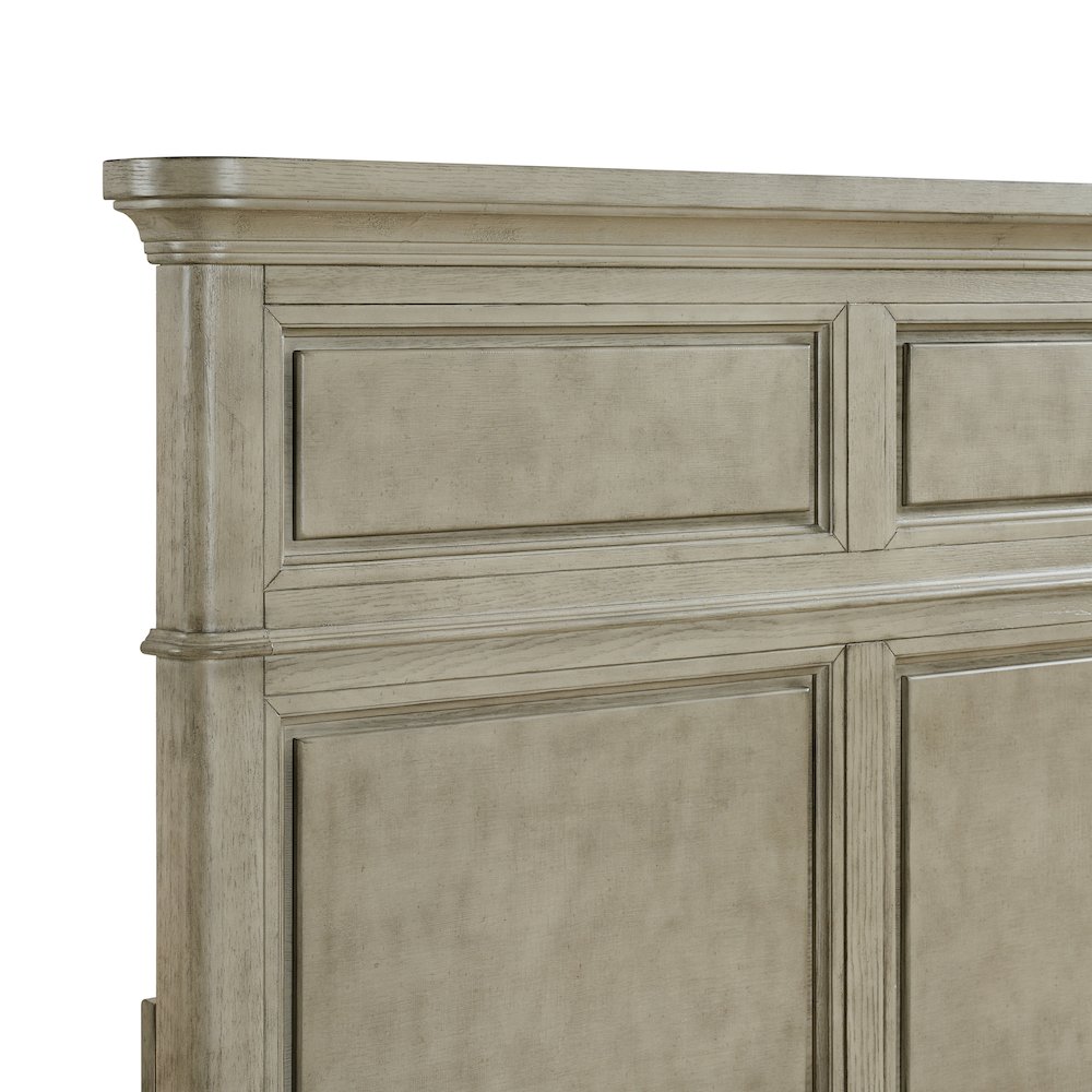 Emiko Queen Panel Bed in Light Grey