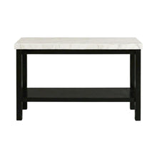 Rectangle Sofa Table, Marble Top, Transitional Console Table,Living Room,White