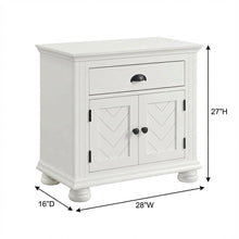 White 1-Drawer Nightstand with Traditional Style and Ample Storage