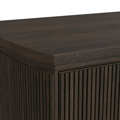 Sylvie 1-Drawer Nightstand with Touch Light in Dark Brown LED
