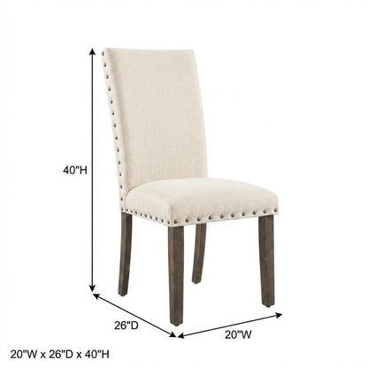 Upholstered Side Chair, Traditional Accent Dining Chair,White Set of 2