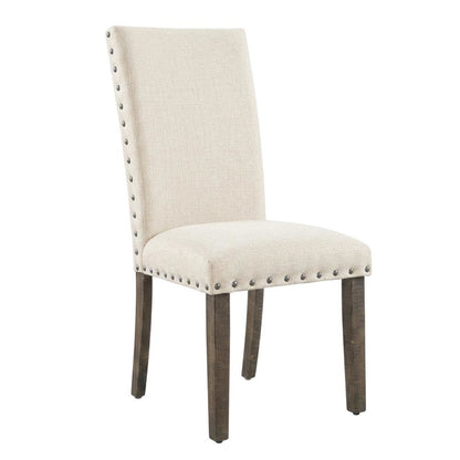 Upholstered Side Chair, Traditional Accent Dining Chair,White Set of 2