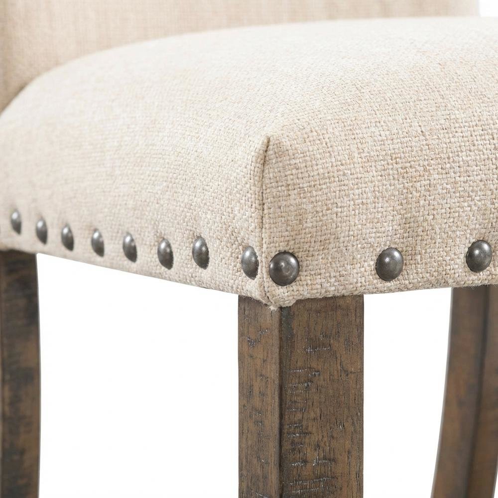 Upholstered Side Chair, Traditional Accent Dining Chair,White Set of 2