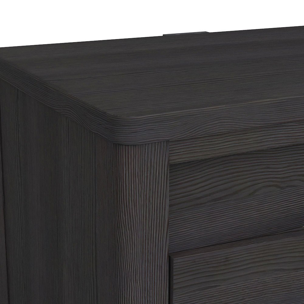 Tobias 2-Drawer Nightstand with USB in Black