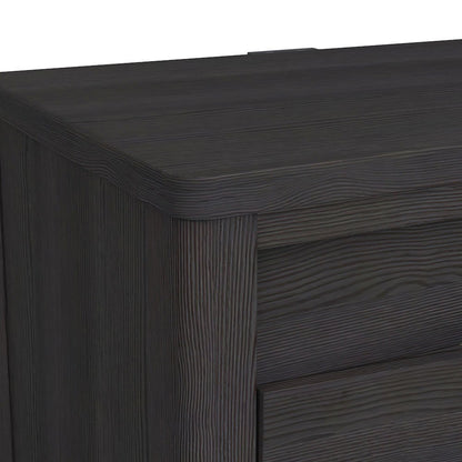 Tobias 2-Drawer Nightstand with USB in Black
