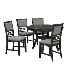 5-Piece Dining Set with Upholstered Side Chairs, Transitional Dining Room,Brown