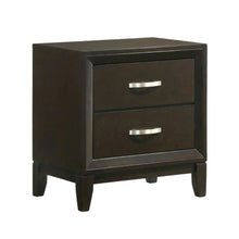 Merlot Nightstand with 2 Drawers and Modern Design