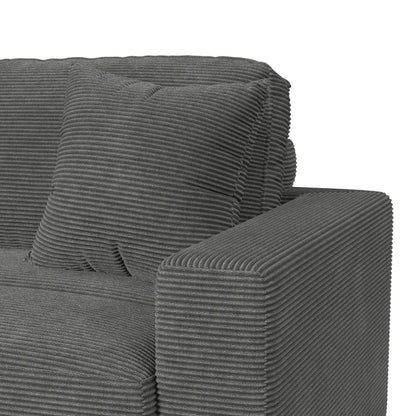 Mesa Modular 7PC Sectional Set with LHF Chaise in Steno Charcoal